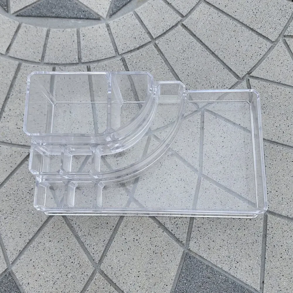 Clear Make Up Craft Acrylic Plastic Storage Caddy Bundle Lot - Picture 3 of 8